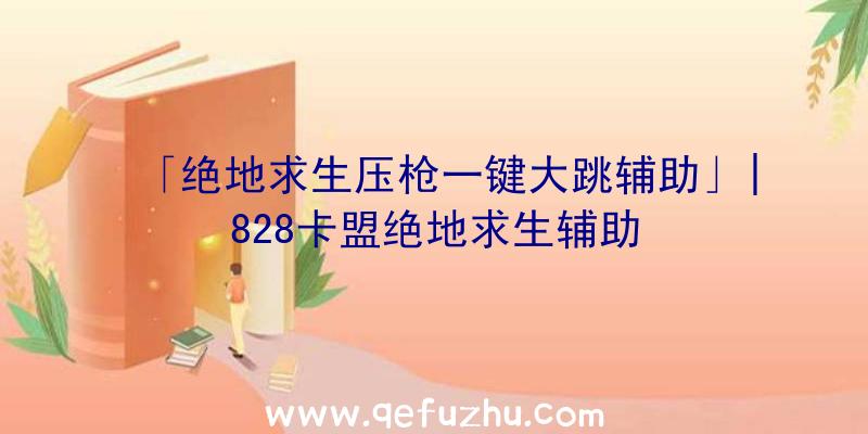 「绝地求生压枪一键大跳辅助」|828卡盟绝地求生辅助